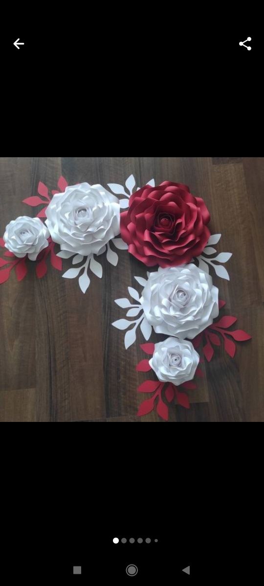Kwiaty z papieru 3D zestaw