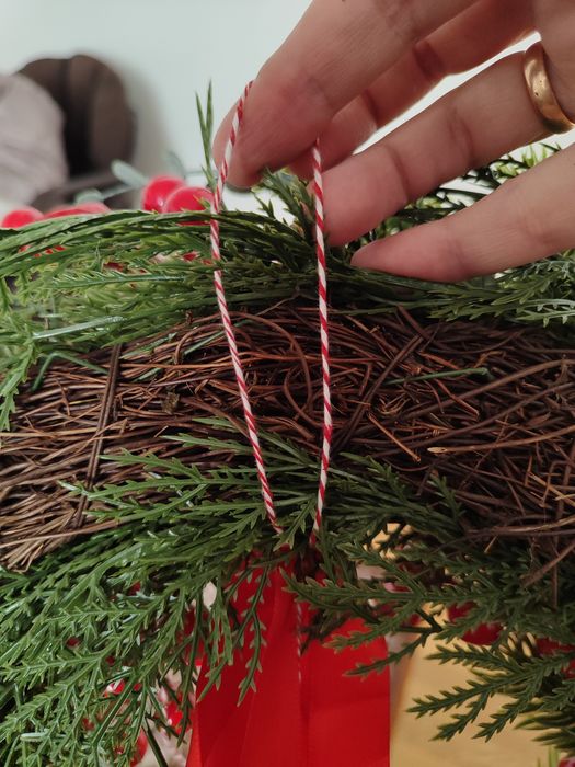 Великий різдвяний вінок,прикраса на двері, різдвяний декор, новорічний