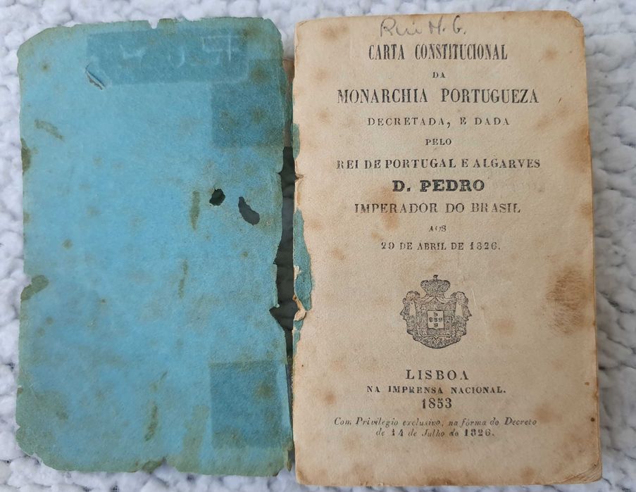 1853 - Carta Constitucional da Monarchia Portugueza - MUITO RARO