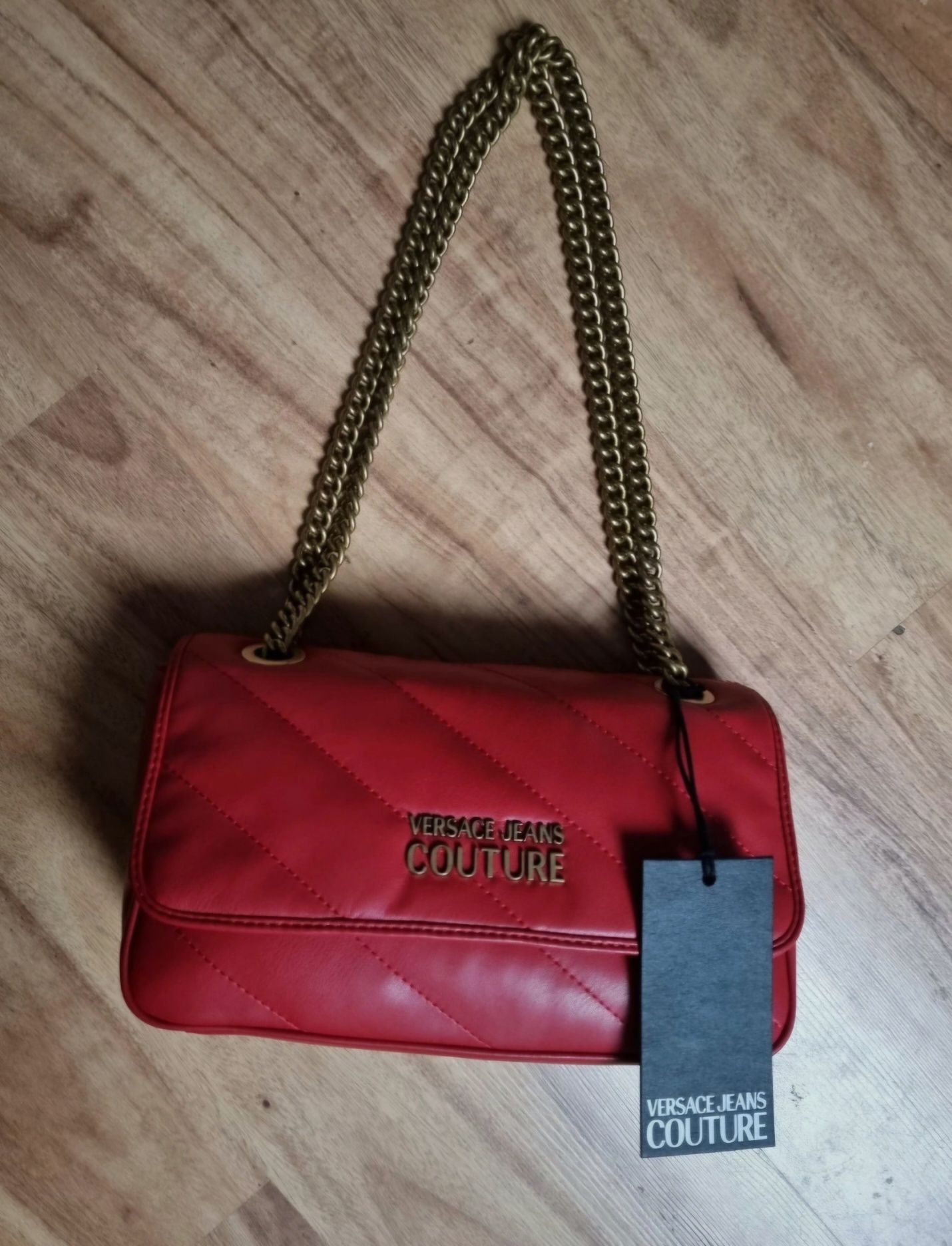 Torebka Versace Jens couture ciemno czerwona