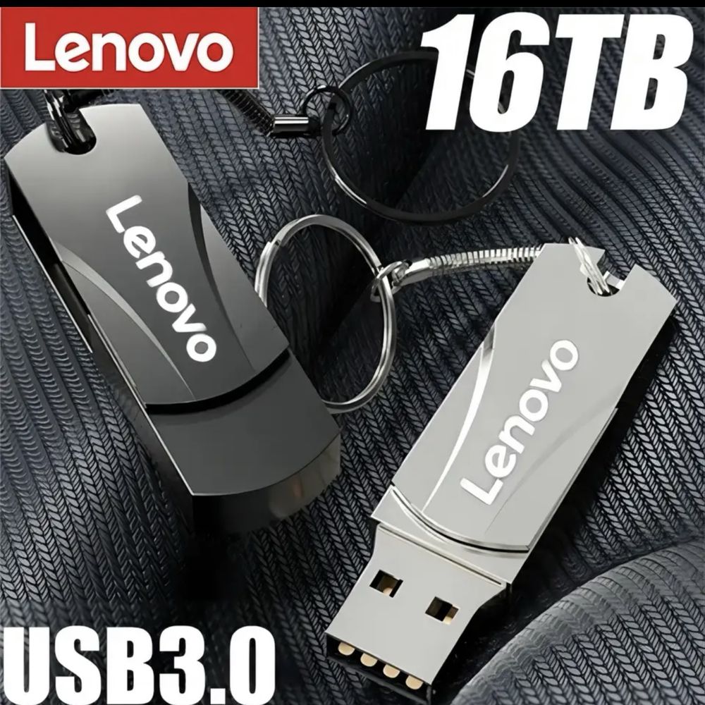 Флеш накопичувач флешка Lenovo 2TB 16TB USB 3.1 + 2 перехідника