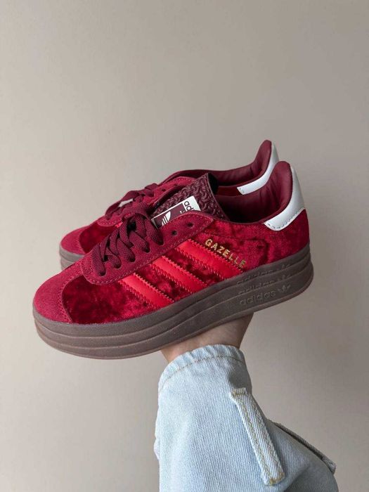 Кросівки Adidas Gazelle Bold Platform Bright Red  premium