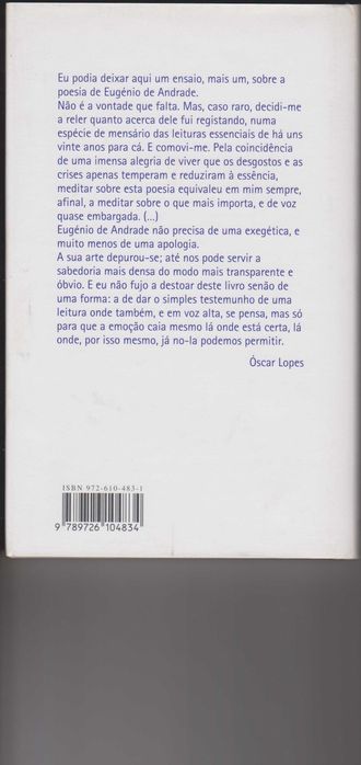 Uma Espécie de Música - A poesia de Eugénio de Andrade