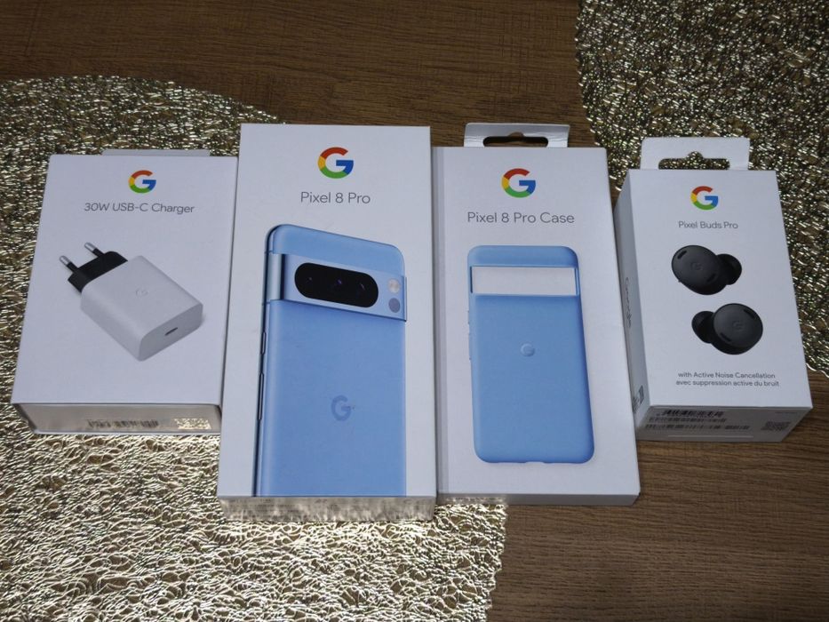 Google Pixel 8 Pro Azul 256GB + Acessórios - Como Novo