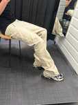 штаны flared бежевые flared jeans drip full new