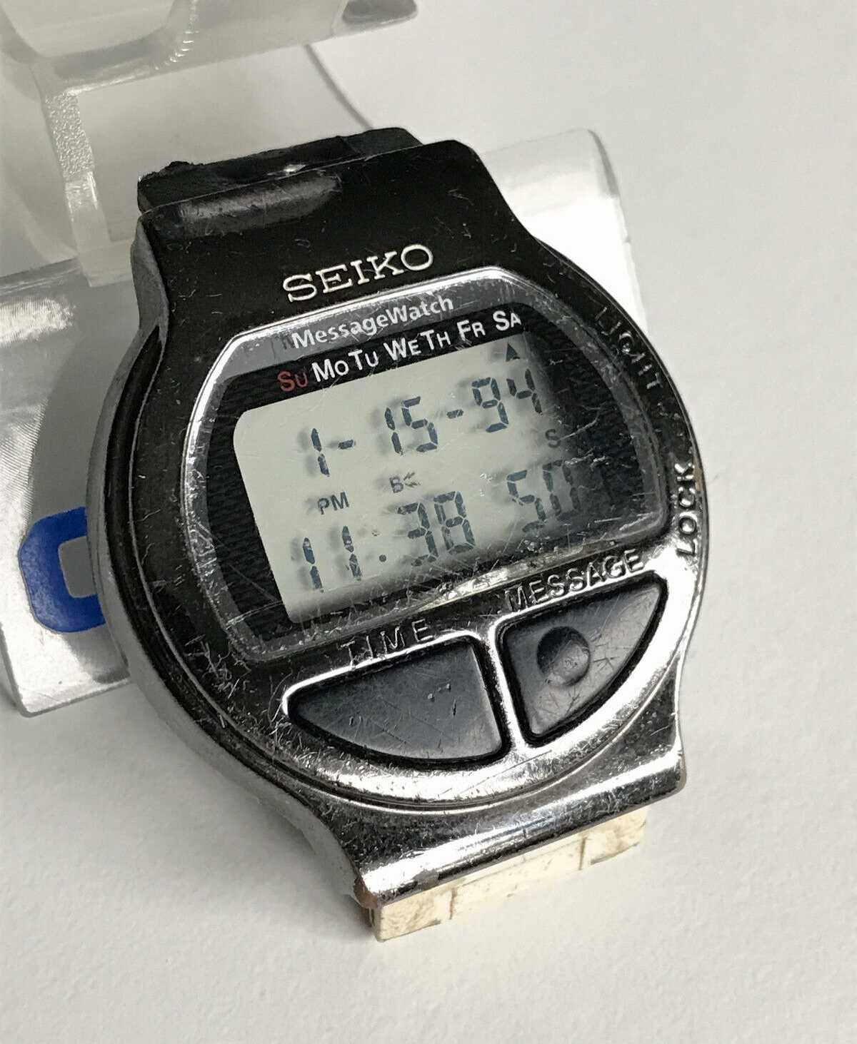 Relógio Seiko Message MA52-4A00 LCD Vintage Digital Receptor 1985