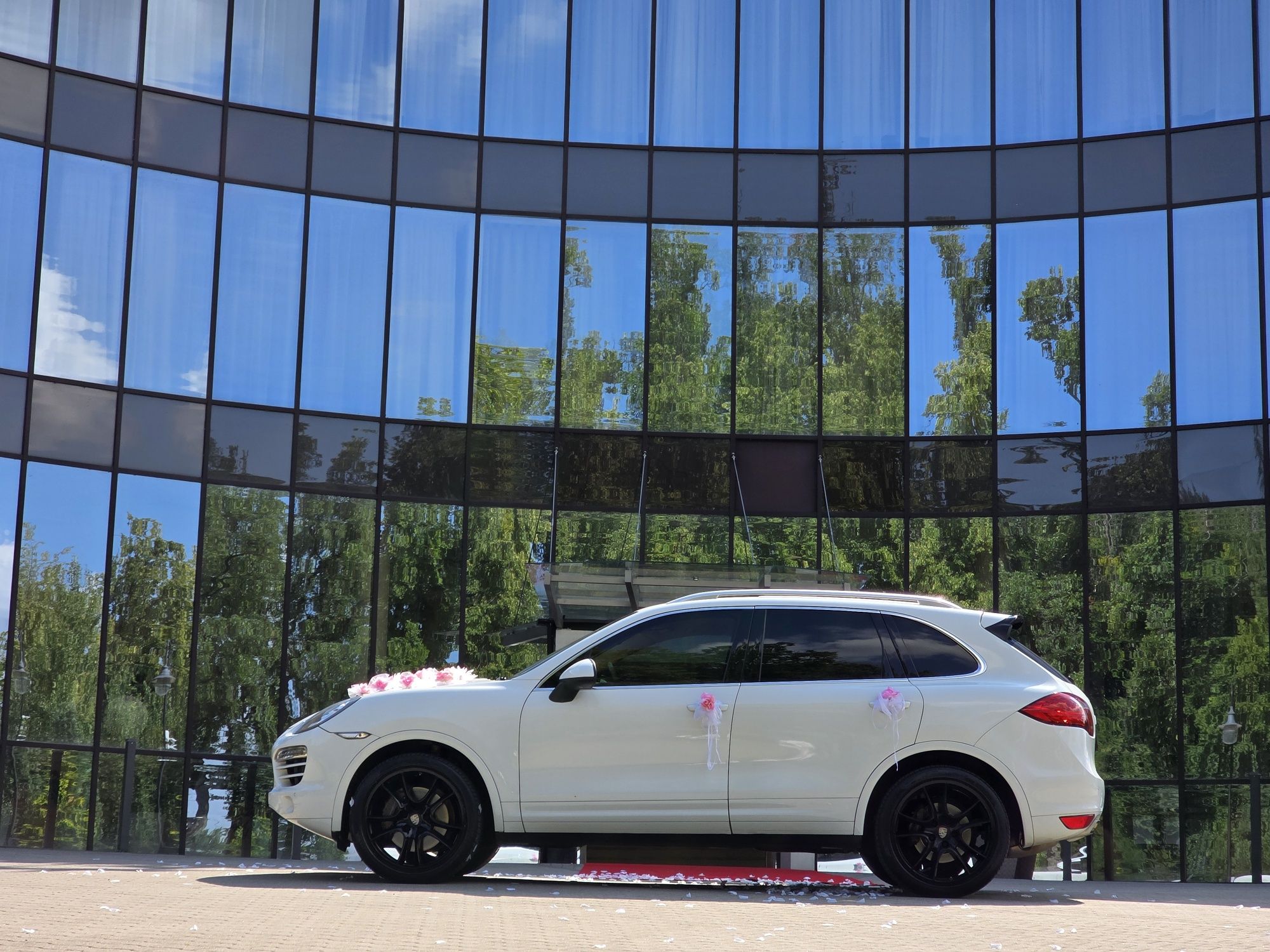 Auto samochód do ślubu wesele Białe Porsche Cayenne !