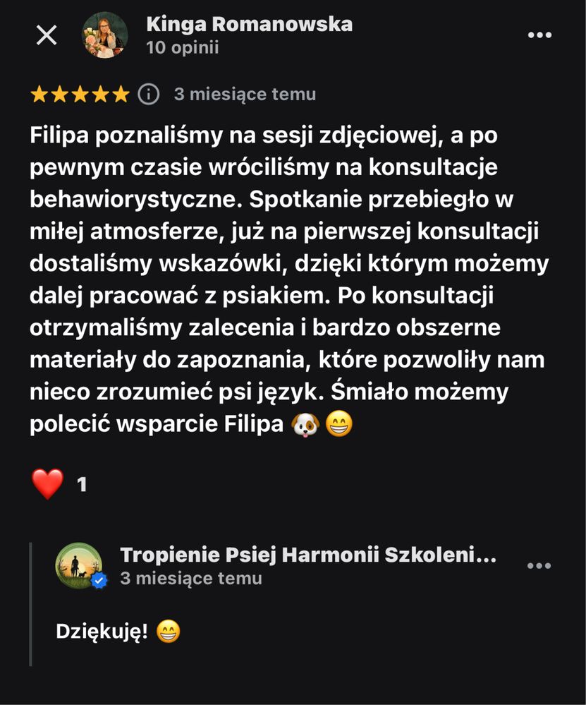 Behawiorysta i Szkolenie psów Poznań Swarzędz