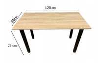 Stół prostokątny kuchenny z drewna 120 x 80