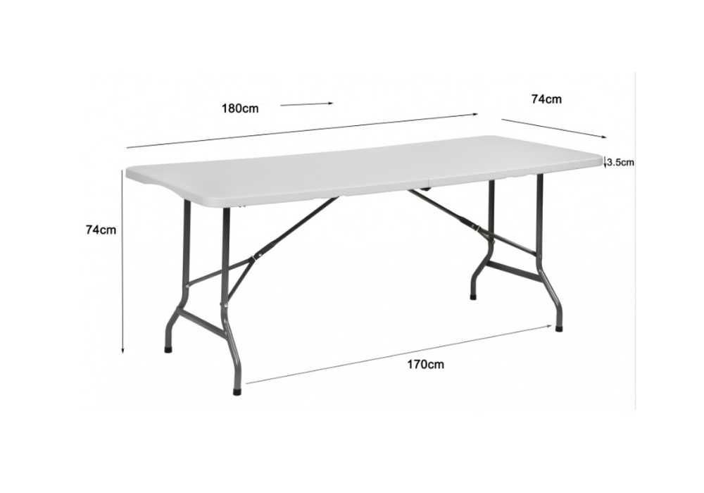 Розкладний  стіл для сада, пікніка Bonro 180 см Міцний каркас