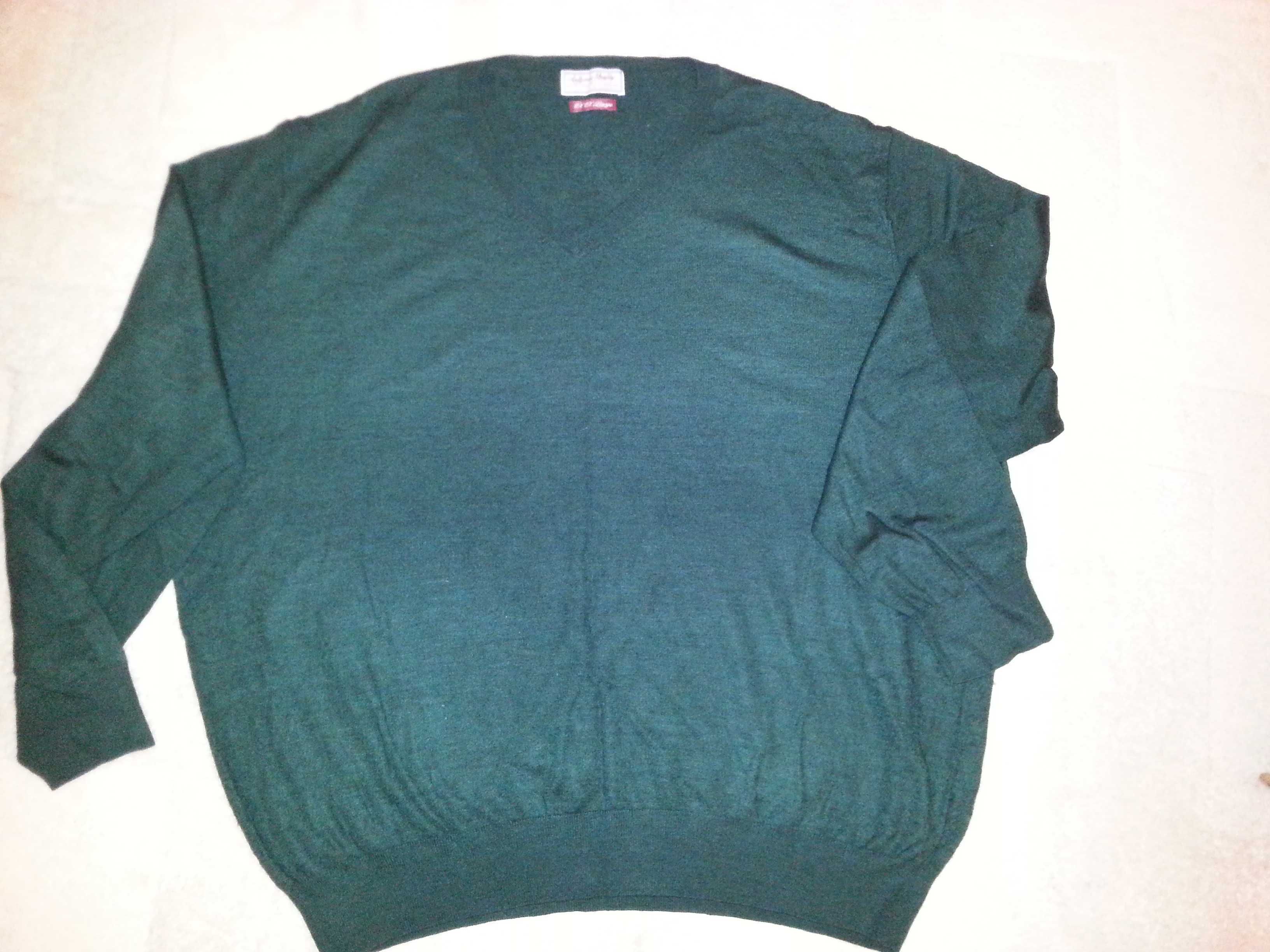 Nowy męski wełniany klasyczny pulower/sweter 2XL