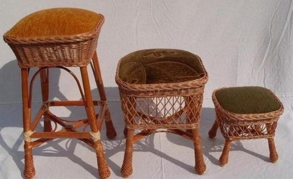 Dziecinny,artystyczny taborecik tapicerowany
