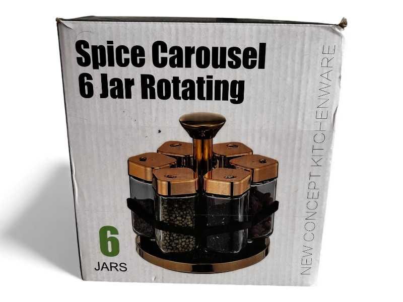 Obrotowy stojak na przyprawy – 6 pojemników przyprawnik 151