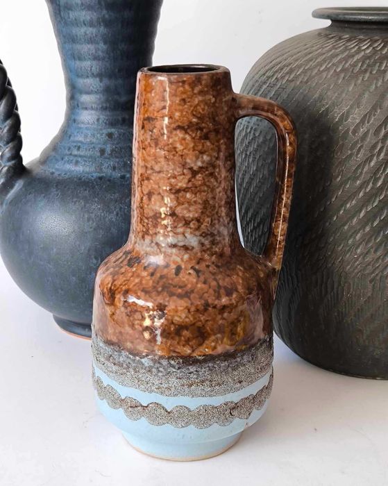 Stara ceramika niemiecka wazon VEB Haldensleben Design Fat Lava