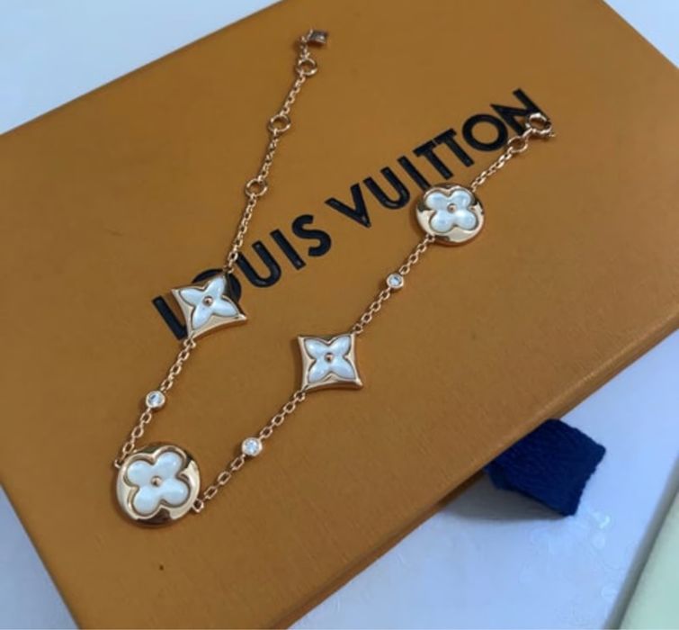 Kit colar e pulseira Louis viitton