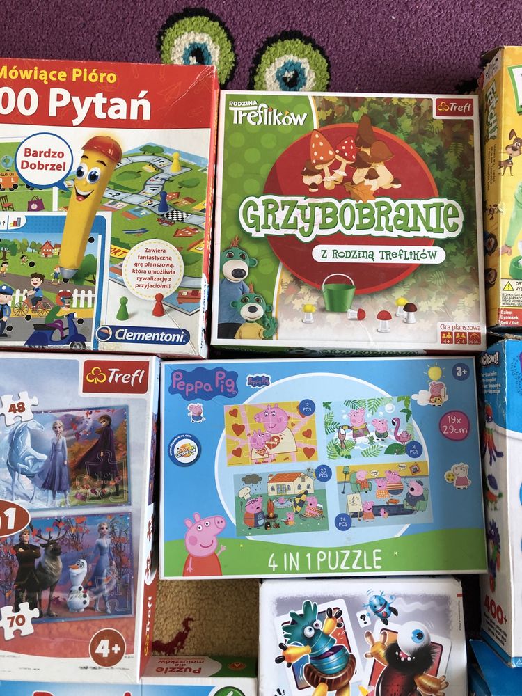Zabawki gry układanki puzzle bunchems mówiące pioro