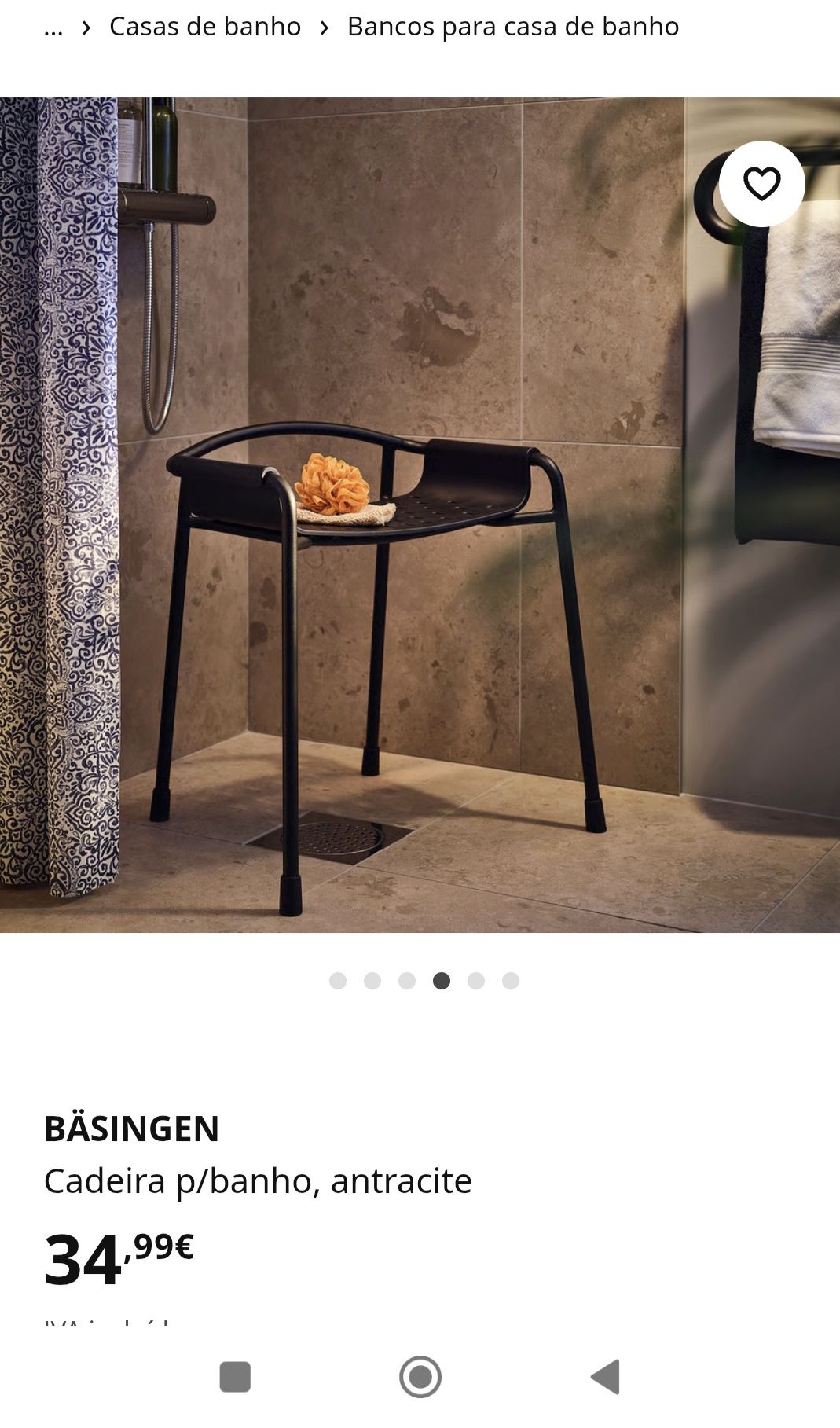 BÄSINGEN Cadeira p/banho
Cadeira p/banho, antraciteBÄSINGEN