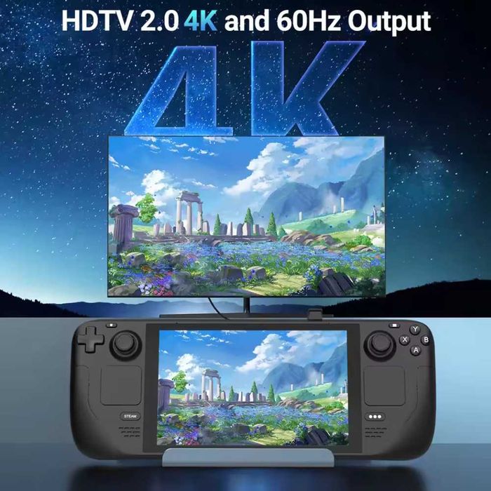 Док-станция Onvian 5в1 Steam Deck (HDMI/3хUSB 2.0/USB-C 100W)