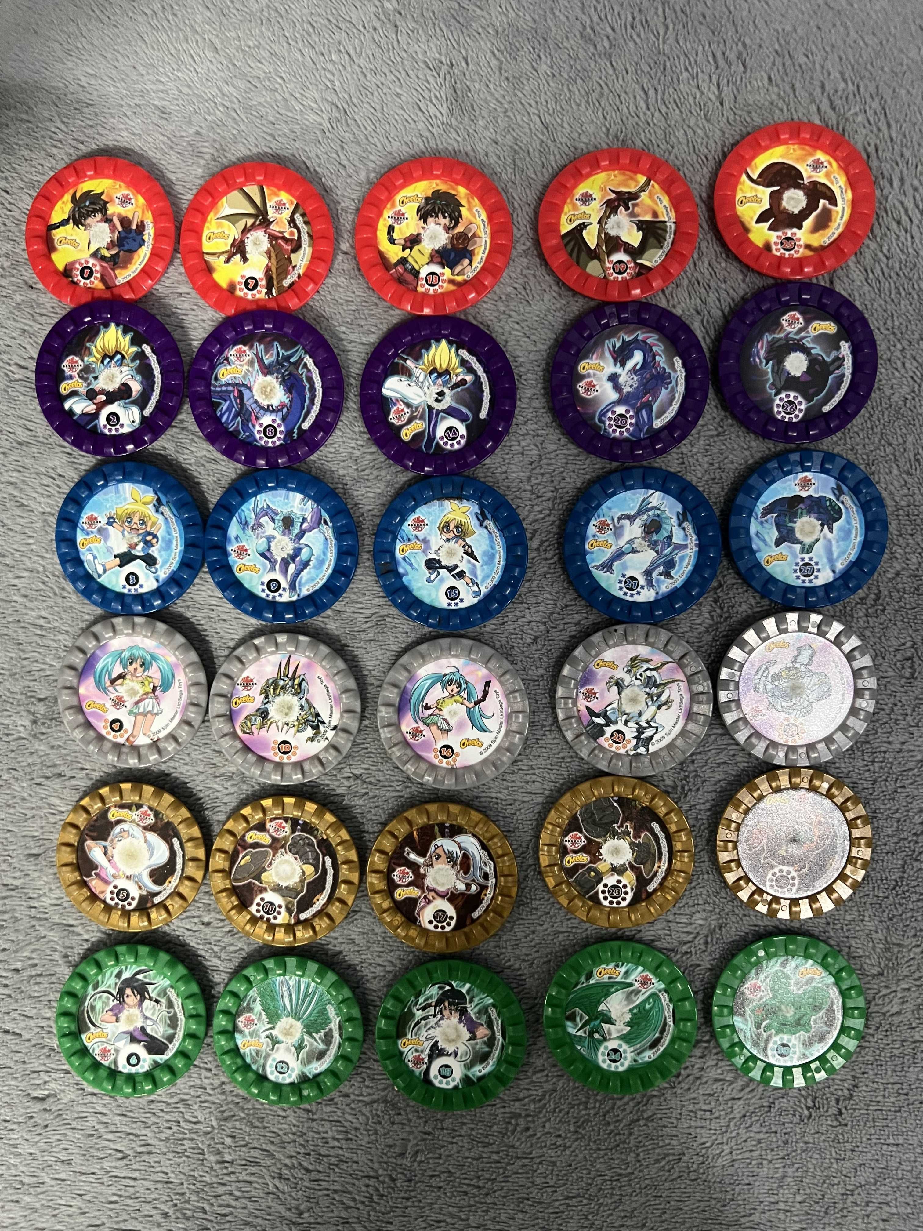 Bakugan Roks Tazo - Cały komplet 30szt.