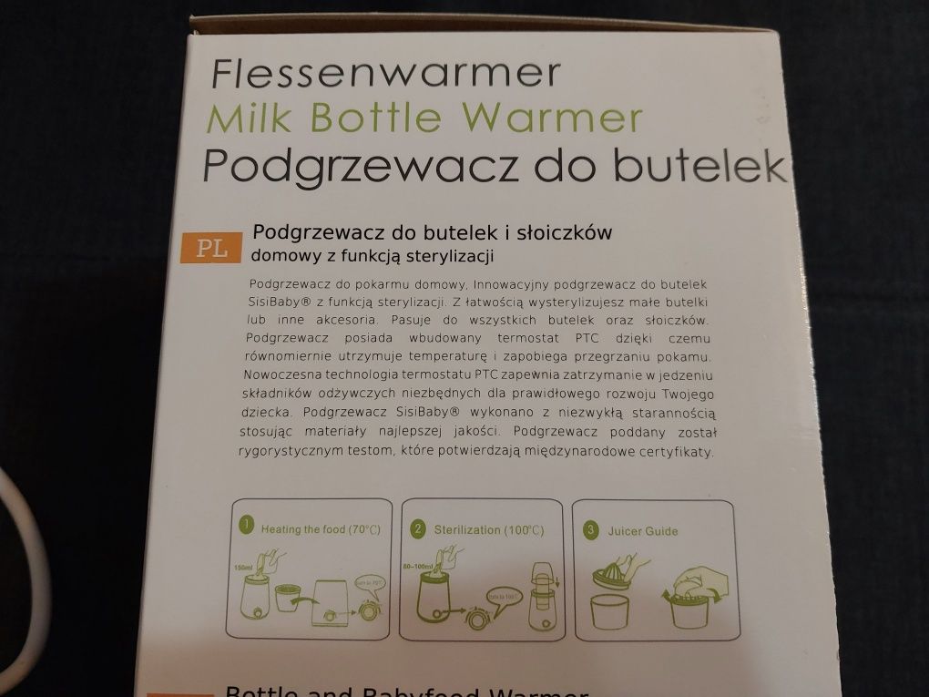Podgrzewacz do butelek z funkcją sterylizacji