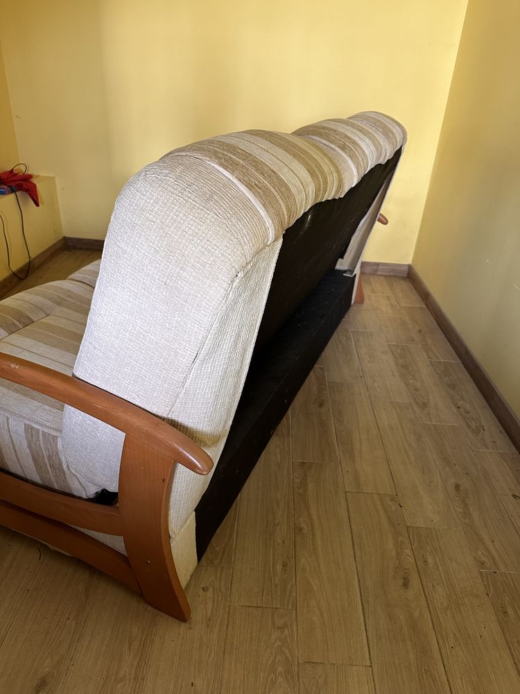 Kanapa, sofa rozkladana + 2x fotel stan bdb, bardzo solidne