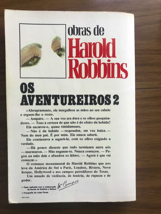 Os Aventureiros de Harold Robbins - envio incluído