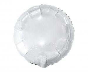 Balon foliowy okrągły, biały, 18/ 100szt.