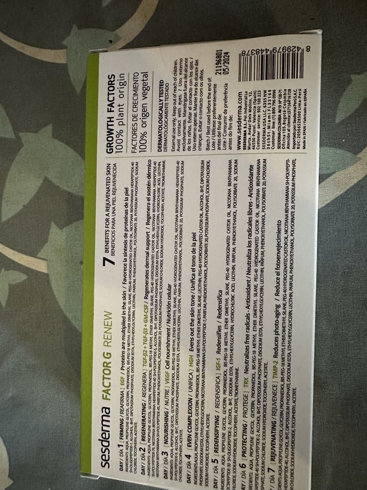 Sesderma Factor g renew ampułki