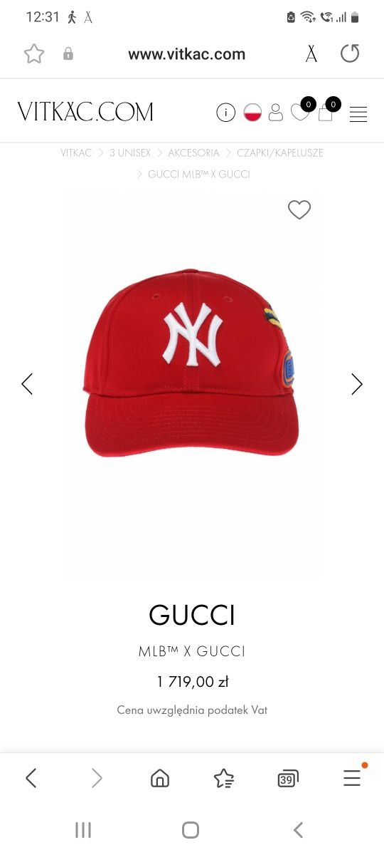 Czapka Gucci NY / MLB komplet