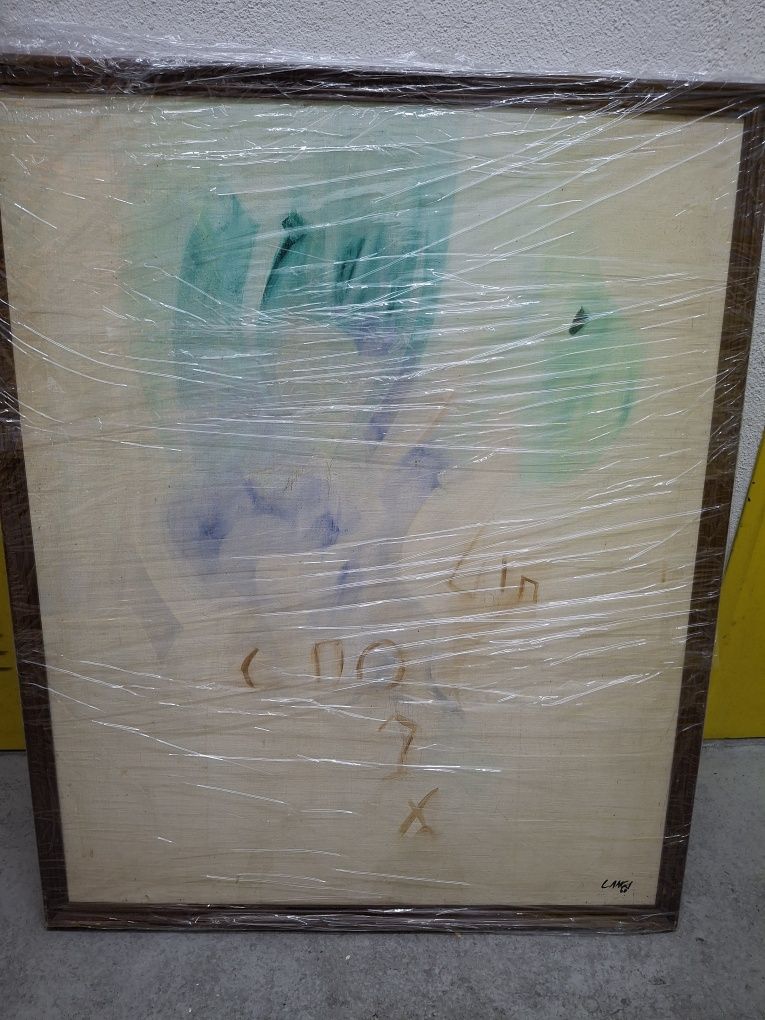 Pintura Carlos Lança 1960 quadro óleo