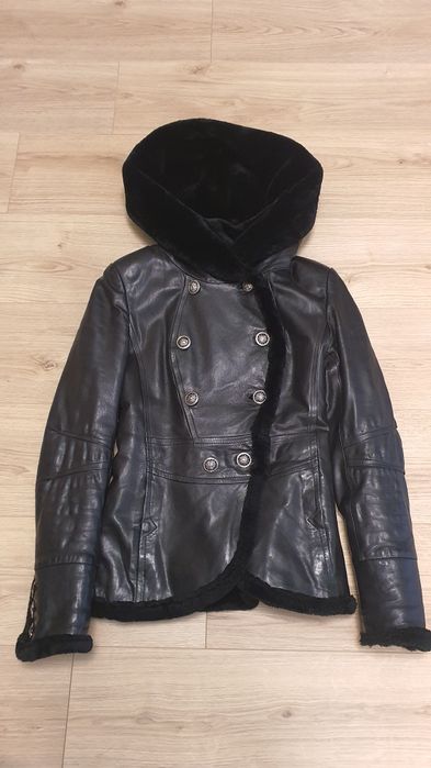 Шкіряна дублянка коротка Італія