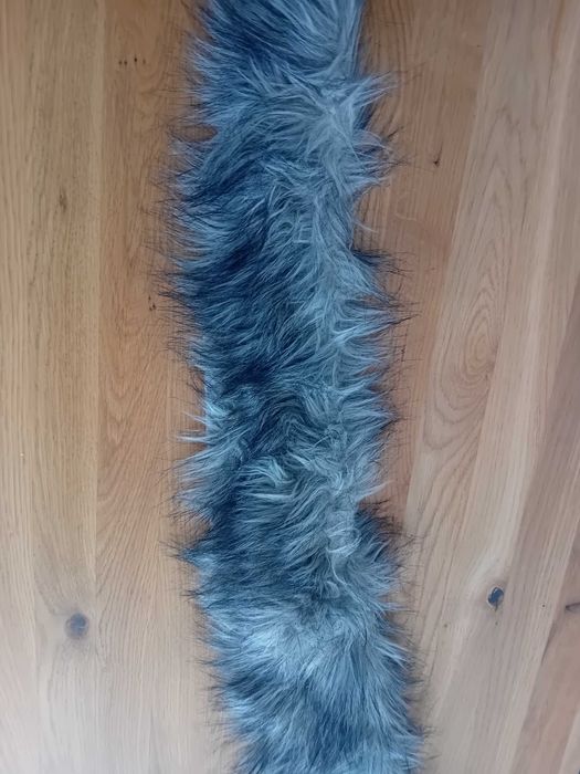 Kołnierz futrzany szary