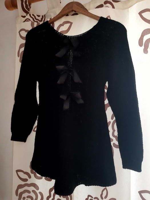Camisola de malha preta