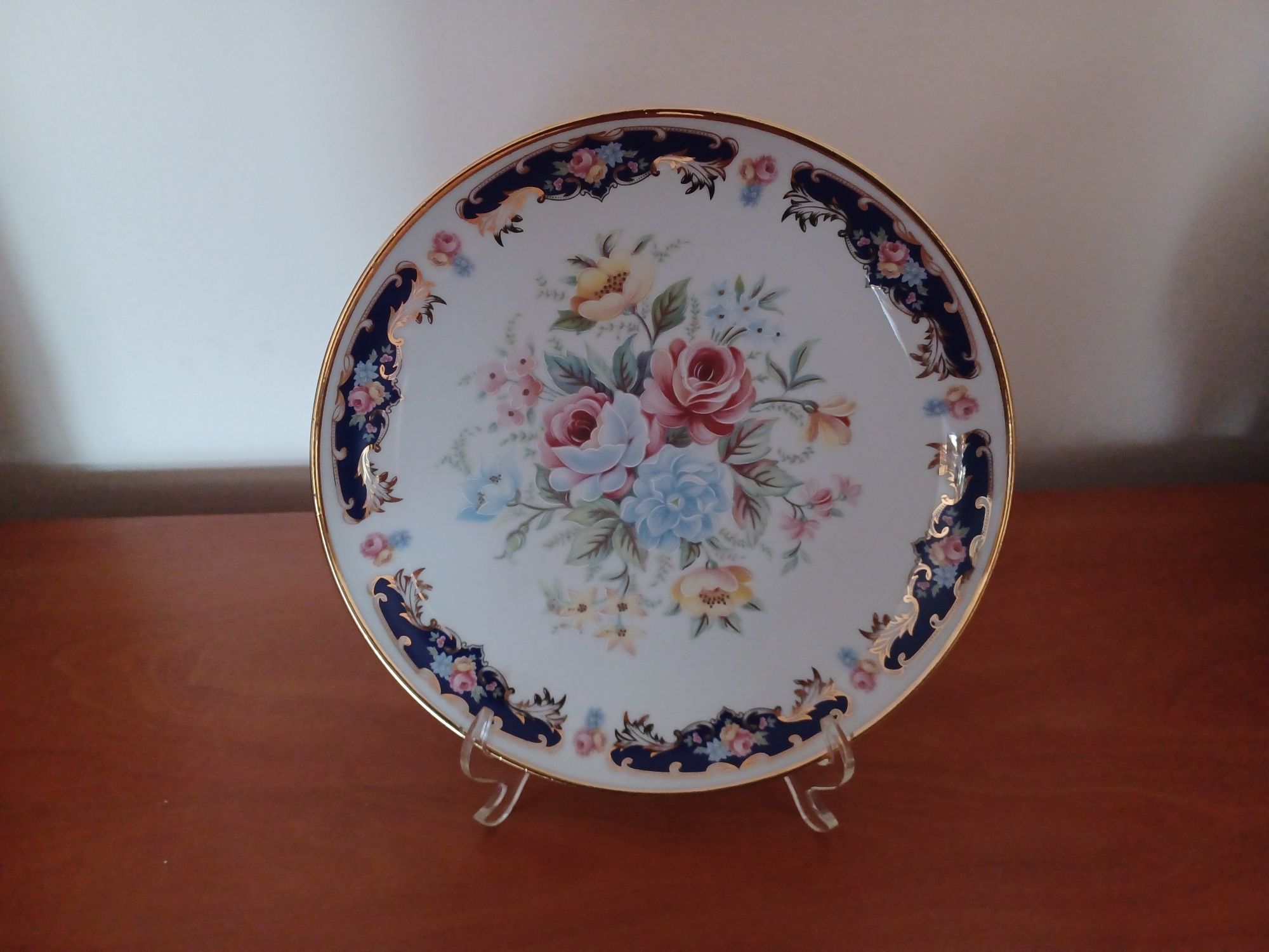 Prato floral em porcelana JSB Portugal