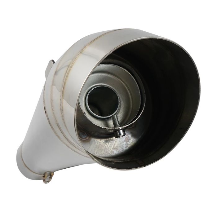 Ponteira escape aço inoxidável 39 cm moto cafe racer