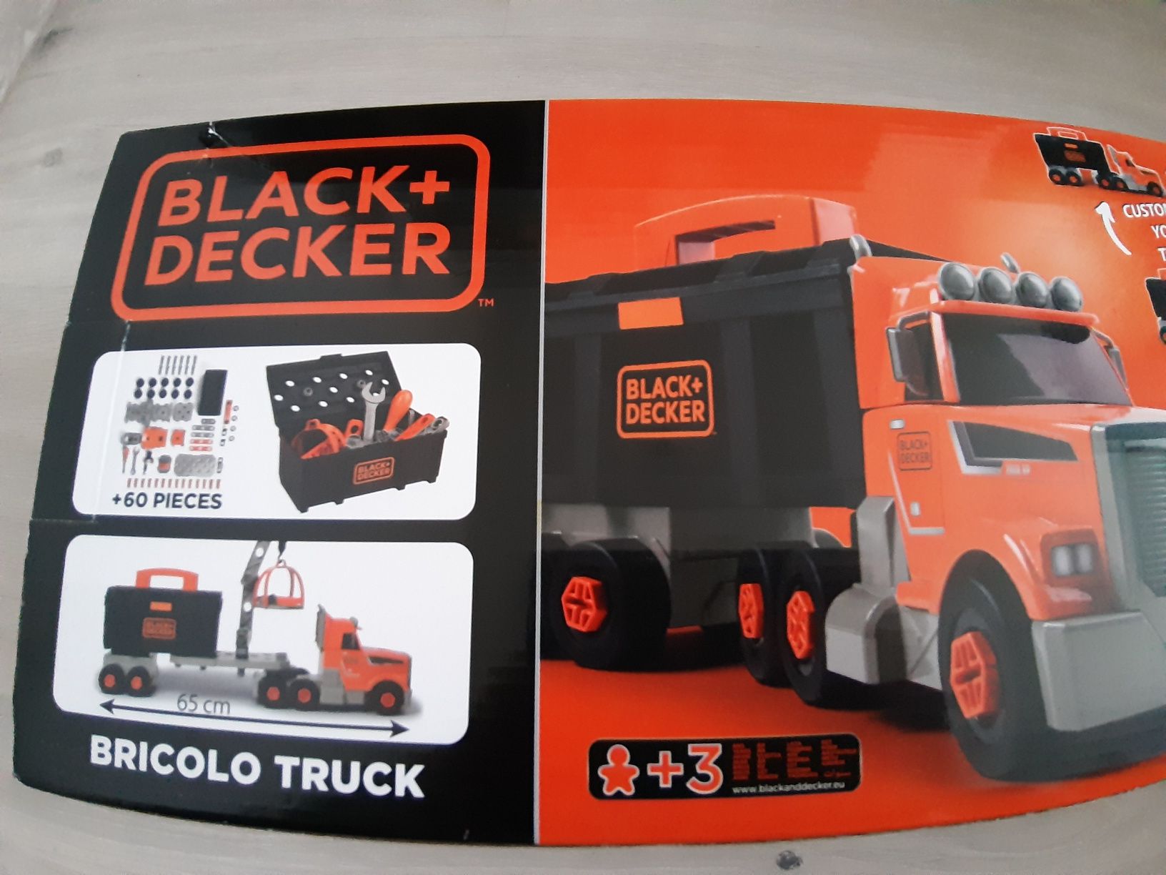 Smoby Black & Decker ciężarówka narzędzia dźwig 3w1 nowe