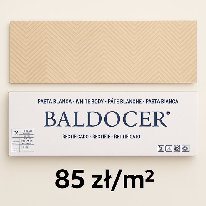 Płytki BALDOCER 40×120 Jodełka • Rektyfikowane • Premium • 6 opakowań