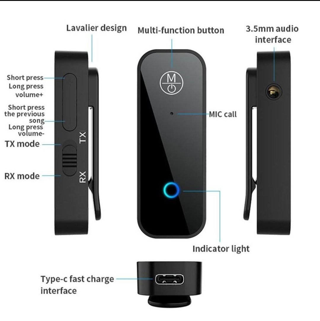 Bluetooth: 5,1 приемник/передатчик AUX, микрофон,АКБ.трансмиттер,аудио