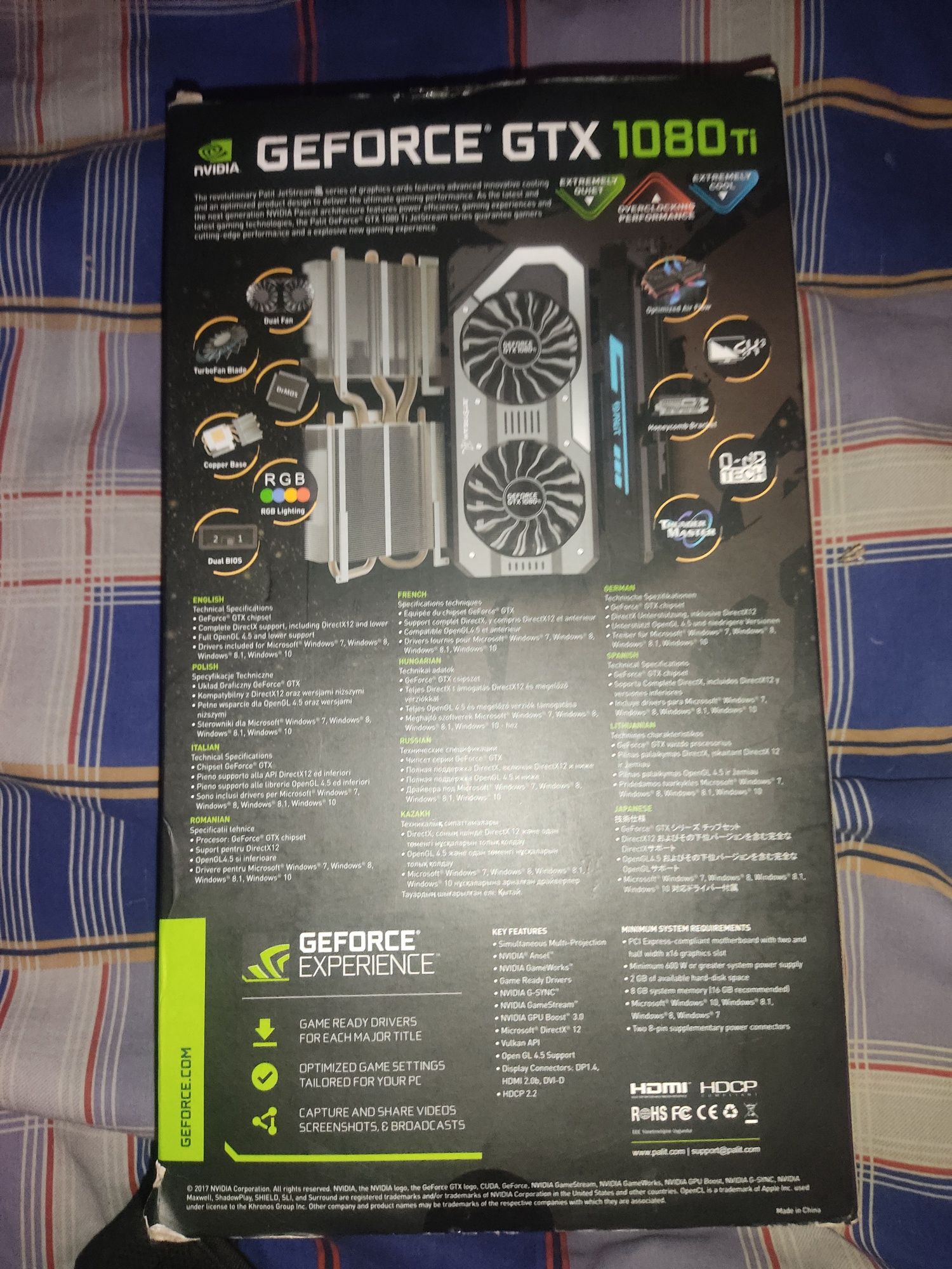 Видеокарта  GEFORCE GTX 1080 Ti  Super JetStream 11 GB GDDRSX  PALIT