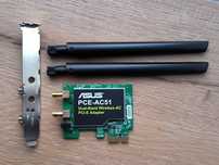 Karta sieciowa wewnętrzna ASUS PCE-AC51 Dual-Band Wireless PCI-E Wi-Fi