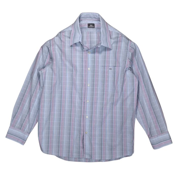 Lacoste oryginalna koszula męska r. 44 ( XL ) bawełna w paski krokodyl