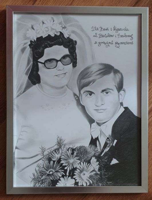 Portret rysunek ze zdjęcia