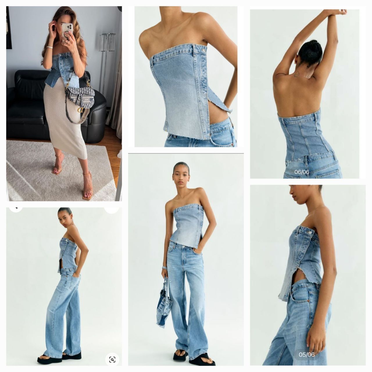Новий трендовий джинсовий корсет Zara