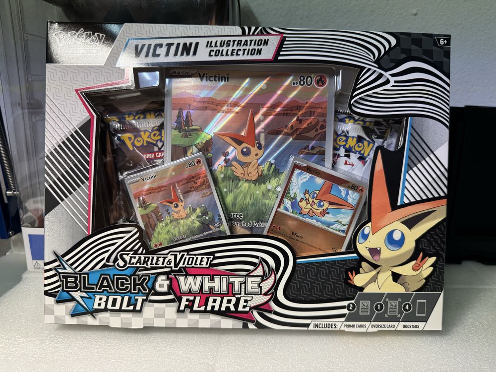 Victini black bolt and white flare box ingles