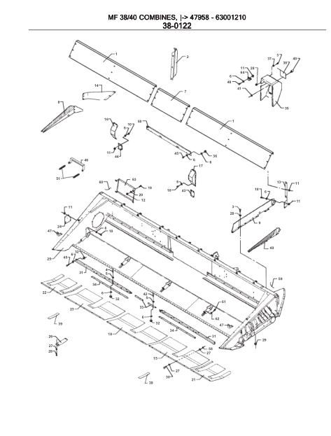 Massey Ferguson MF 31, 38, 40 KOMBAJN katalog części