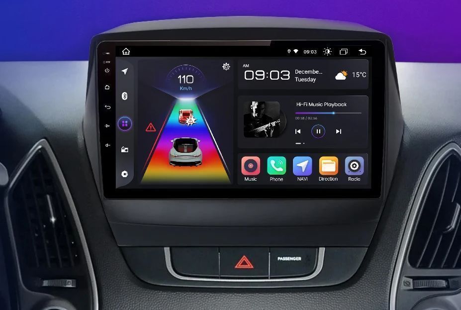 Radio Android CarPlay Hyundai Tucson II/ix35 2009–2015