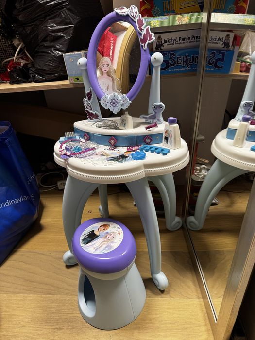 Stolik kosmetyczny i taboret Frozen Elsa Kraina Lodu Disney toaletka