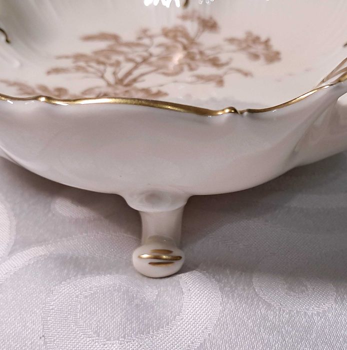 Patera na nóżkach Sygnatura Rosenthal Elfenbein Kronach Moliere