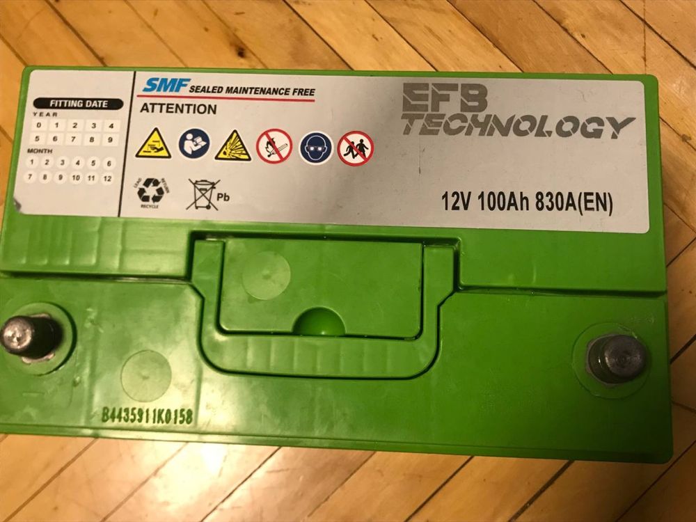 Акумулятор автомобільний PLATIN 12V EFB 100Ah 830A