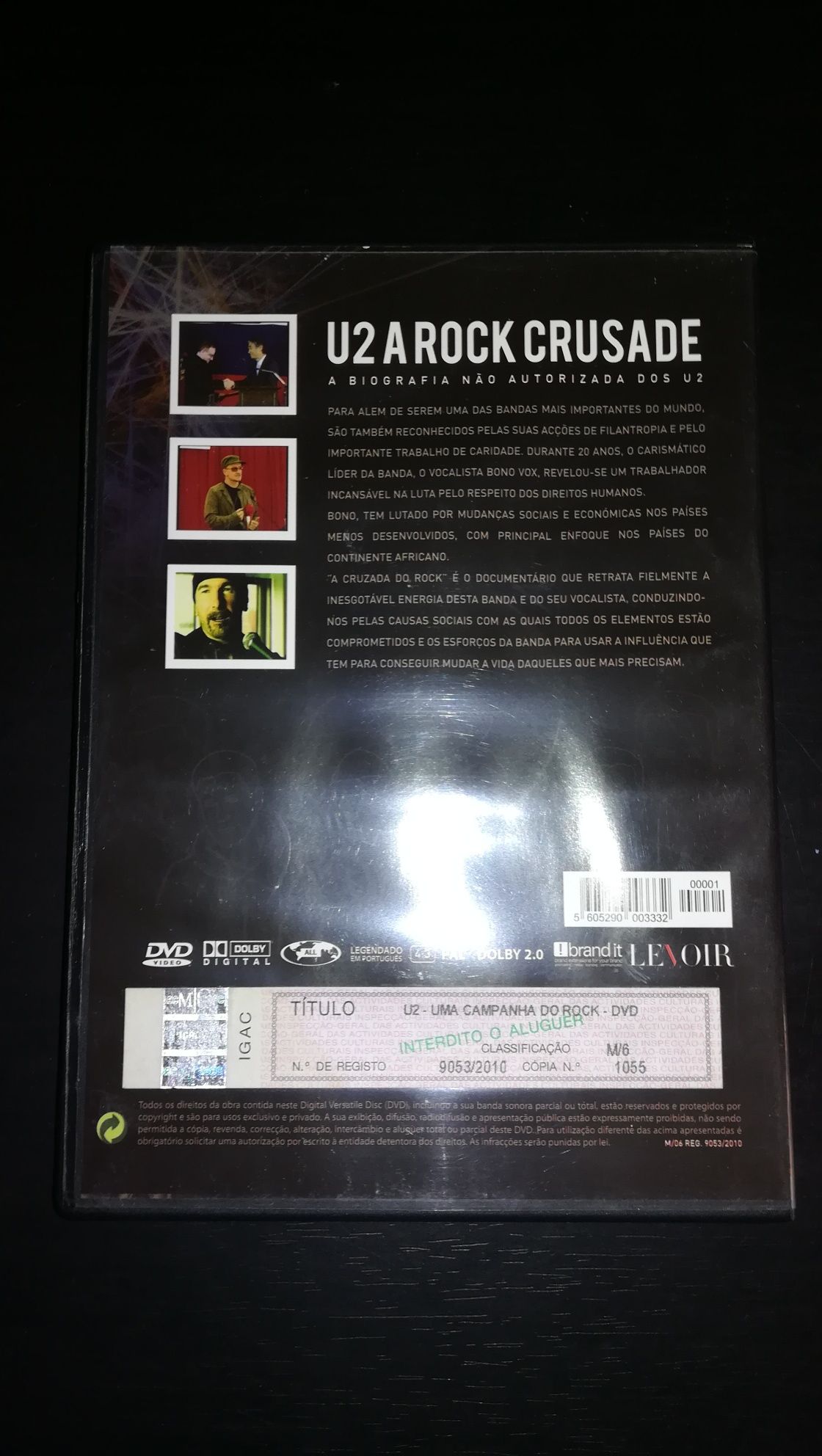 DVD U2 " A ROCK Crusade " (COMO NOVO)